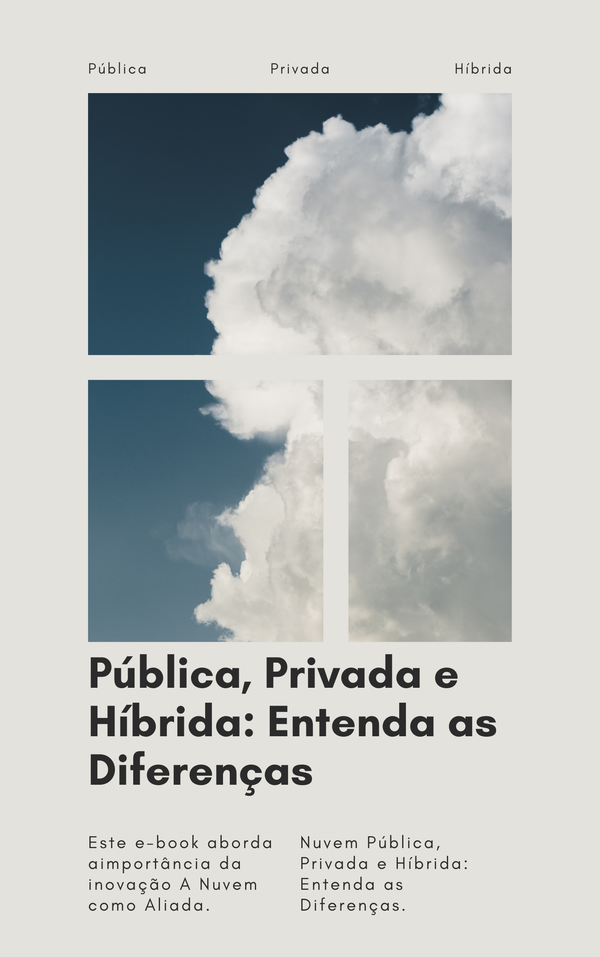 A oferta 1: E-book : Aumente a Receita e Maximize os Lucros Nuvem Pública, Privada e Híbrida: Entenda as Diferenças