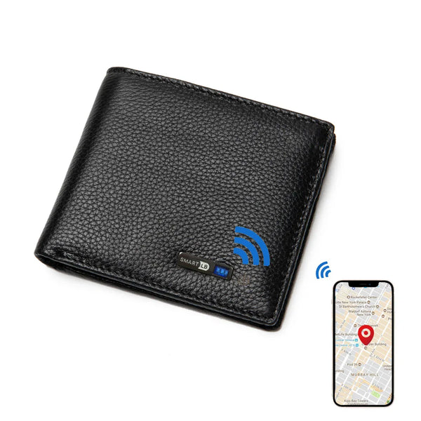 Carteira Masculina com GPS Preta SMART GPS.